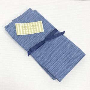 Patricia Spratt For The Home Set of 4 Blue Striped Cloth Dinner Napkins Cotton